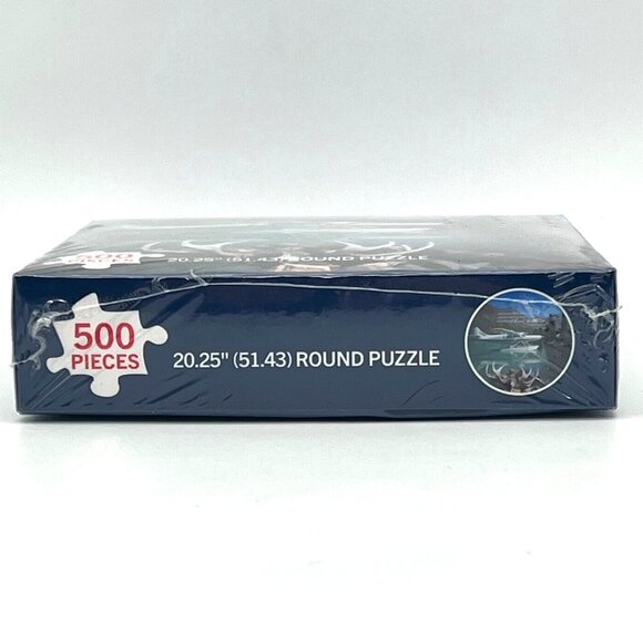500-Piece Round Puzzle Samaritan Lodge Alaska Floatplane 20.25" Diameter New - Picture 4 of 9